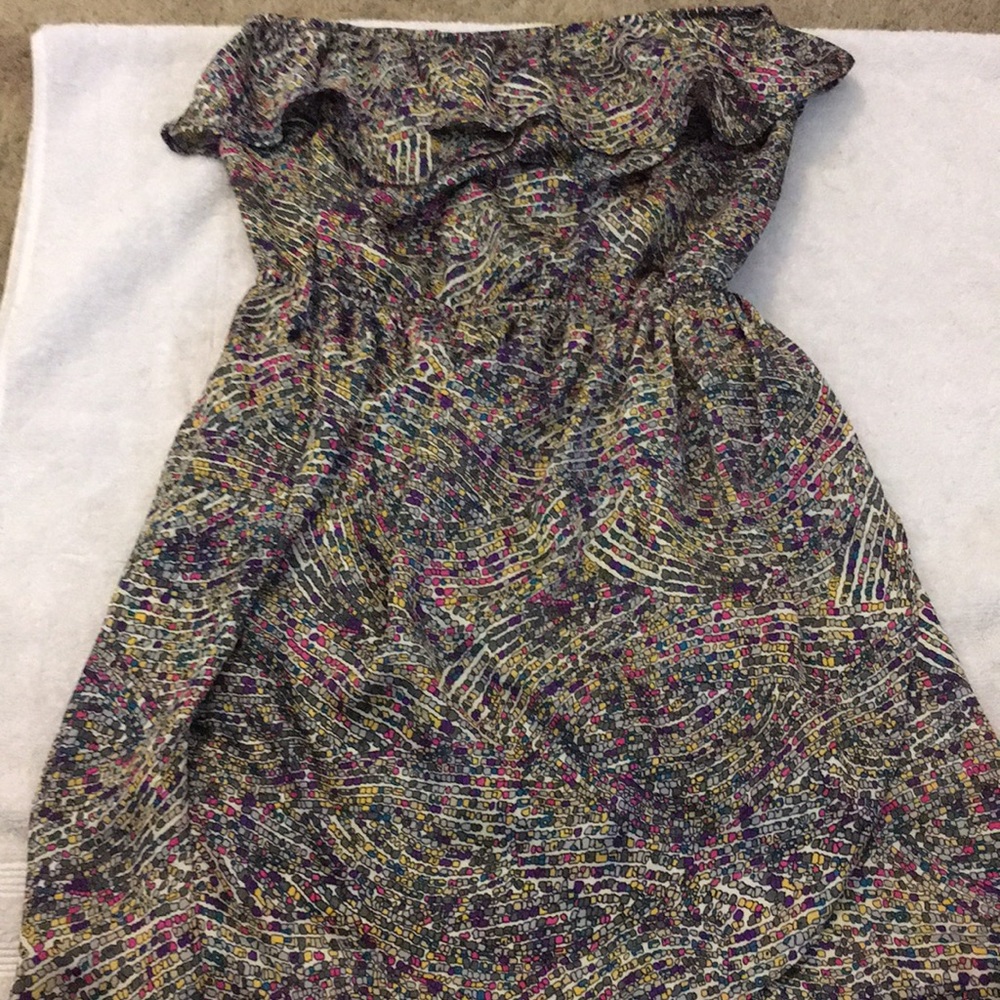 Wrap tie off the shoulder dress